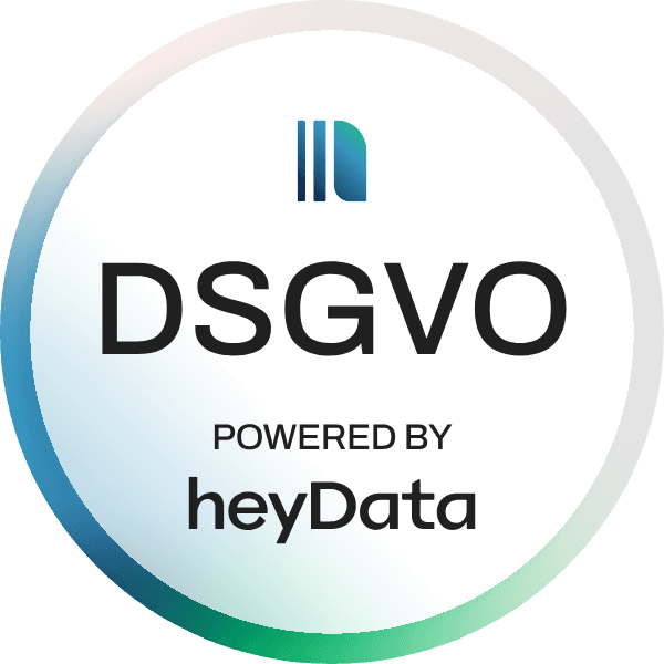 DSGVO-konform, geprüft durch heyData